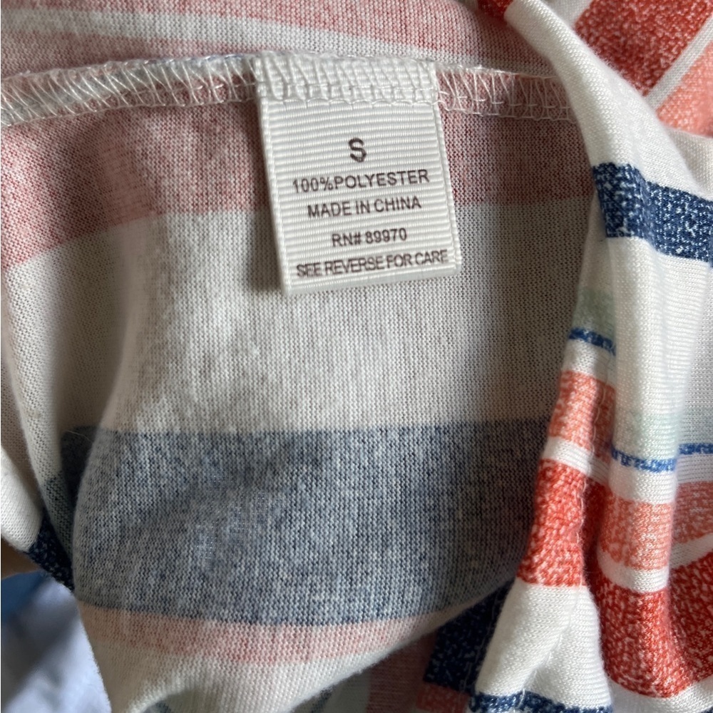 Eden & Olivia Anthropologie Short Sleeve Blouse with Front Tie - Picture 5 of 5